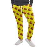 Vector Burgers, fast food sandwitch pattern at yellow Men s Jogger Sweatpants