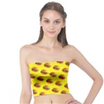Vector Burgers, fast food sandwitch pattern at yellow Tube Top