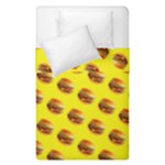 Vector Burgers, fast food sandwitch pattern at yellow Duvet Cover Double Side (Single Size)