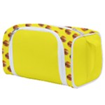 Vector Burgers, fast food sandwitch pattern at yellow Toiletries Pouch