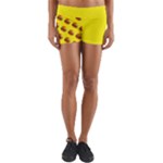 Vector Burgers, fast food sandwitch pattern at yellow Yoga Shorts