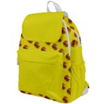 Vector Burgers, fast food sandwitch pattern at yellow Top Flap Backpack