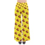 Vector Burgers, fast food sandwitch pattern at yellow So Vintage Palazzo Pants