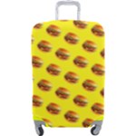 Vector Burgers, fast food sandwitch pattern at yellow Luggage Cover (Large)