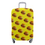 Vector Burgers, fast food sandwitch pattern at yellow Luggage Cover (Small)