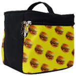 Vector Burgers, fast food sandwitch pattern at yellow Make Up Travel Bag (Big)