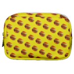 Vector Burgers, fast food sandwitch pattern at yellow Make Up Pouch (Small)