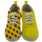Vector Burgers, fast food sandwitch pattern at yellow Mens Athletic Shoes