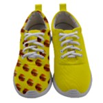 Vector Burgers, fast food sandwitch pattern at yellow Athletic Shoes