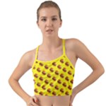 Vector Burgers, fast food sandwitch pattern at yellow Mini Tank Bikini Top