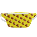 Vector Burgers, fast food sandwitch pattern at yellow Waist Bag 