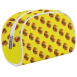 Vector Burgers, fast food sandwitch pattern at yellow Make Up Case (Medium)