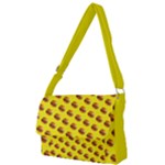 Vector Burgers, fast food sandwitch pattern at yellow Full Print Messenger Bag (L)