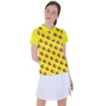 Vector Burgers, fast food sandwitch pattern at yellow Women s Polo Tee