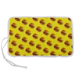 Vector Burgers, fast food sandwitch pattern at yellow Pen Storage Case (L)