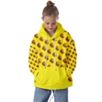 Vector Burgers, fast food sandwitch pattern at yellow Kids  Oversized Hoodie