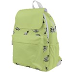 Black and white vector flowers at canary yellow Top Flap Backpack
