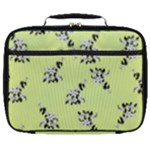 Black and white vector flowers at canary yellow Full Print Lunch Bag