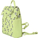 Black and white vector flowers at canary yellow Buckle Everyday Backpack