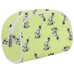 Black and white vector flowers at canary yellow Make Up Case (Medium)