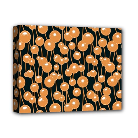 Orange Dandelions On A Dark Background Deluxe Canvas 14  X 11  (stretched) by SychEva