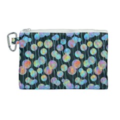 Multi-colored Circles Canvas Cosmetic Bag (large) by SychEva