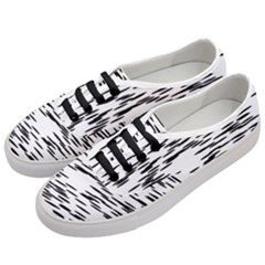Black And White Abstract Pattern, Ovals Women s Classic Low Top Sneakers by Casemiro