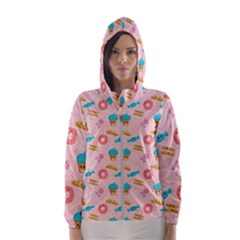 Funny Sweets With Teeth Women s Hooded Windbreaker by SychEva