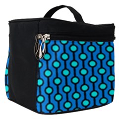 Blue Circles On A Dark Blue Background Make Up Travel Bag (small) by SychEva