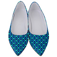 Blue Circles On A Dark Blue Background Women s Low Heels by SychEva