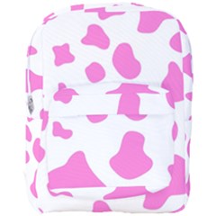 Pink Cow Spots, Large Version, Animal Fur Print In Pastel Colors Full Print Backpack by Casemiro