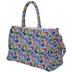 Beautiful Bright Butterflies Are Flying Duffel Travel Bag by SychEva