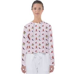 Bullfinches Sit On Branches Women s Slouchy Sweat by SychEva