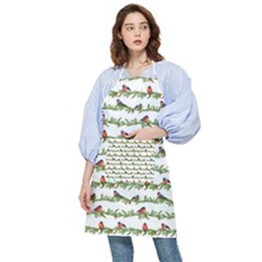Bullfinches On The Branches Pocket Apron by SychEva