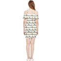 Bullfinches On The Branches Shoulder Frill Bodycon Summer Dress View2