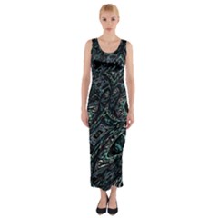 Emerald Distortion Fitted Maxi Dress by MRNStudios