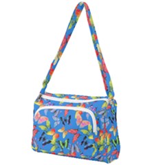 Bright Butterflies Circle In The Air Front Pocket Crossbody Bag by SychEva