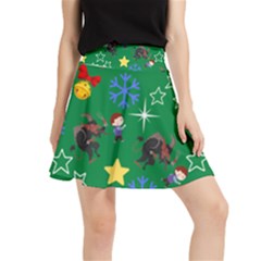 Krampus And Brat Green Waistband Skirt by InPlainSightStyle