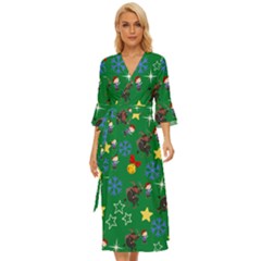 Krampus And Brat Green Midsummer Wrap Dress by InPlainSightStyle
