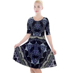 Folksy Trinity Quarter Sleeve A-line Dress by MRNStudios