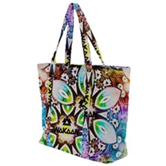 375 Chroma Digital Art Custom Zip Up Canvas Bag by Drippycreamart