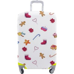 Christmas Elements Luggage Cover (large) by SychEva