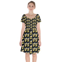 Pinelips Short Sleeve Bardot Dress by Sparkle