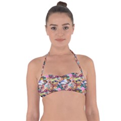 Retro Color Halter Bandeau Bikini Top by Sparkle