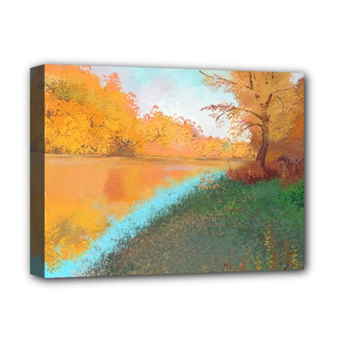 Golden Autumn Deluxe Canvas 16  X 12  (stretched)  by SychEva