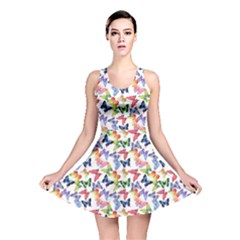 Multicolored Butterflies Reversible Skater Dress by SychEva