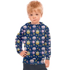 Autumn Pumpkins Kids  Hooded Pullover by SychEva