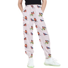 Bullfinches Sit On Branches Kids  Elastic Waist Pants by SychEva
