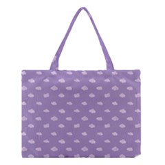 Pink Clouds On Purple Background Medium Tote Bag by SychEva