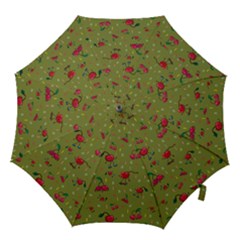 Red Cherries Athletes Hook Handle Umbrellas (small) by SychEva